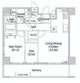 コンフォリア田町 1007 間取り図