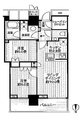 ザ・パークハウス晴海タワーズ クロノレジデンス 26階 間取り図