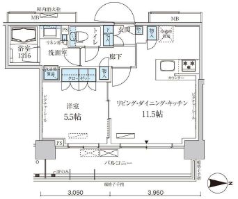 パークアクシス菊川ステーションゲート 511 間取り図