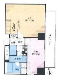 スカイグランデ汐留 19階 間取り図