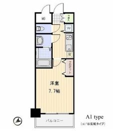 メゾン・ド・ヴィレ高輪魚らん坂 604 間取り図