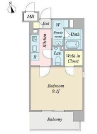 TIDA麻布十番 202 間取り図