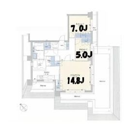 デュオフラッツ赤坂 801 間取り図