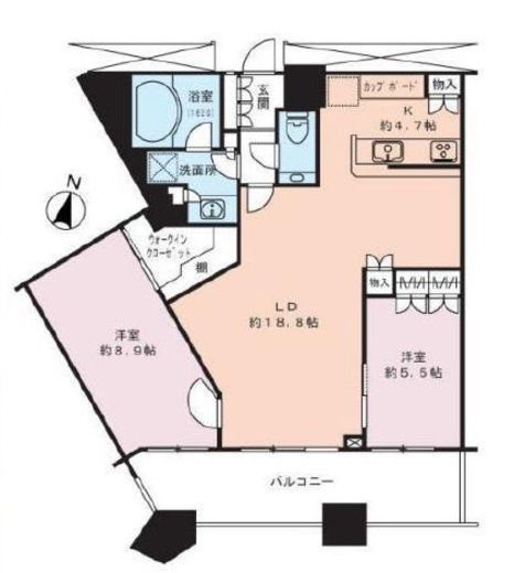 芝浦アイランド ケープタワー 46階 間取り図