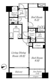 アクシアフォレスタ麻布 5階 間取り図