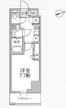 レジディア新御徒町2 707 間取り図