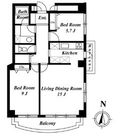 創翔館 402 間取り図