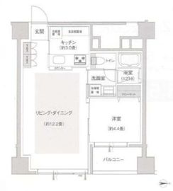 高輪グランドパームス 2階 間取り図