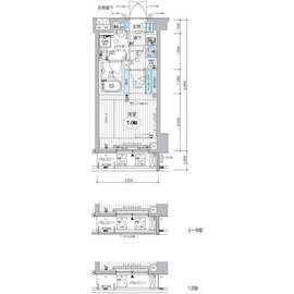 メインステージ三田アーバンスクエア 2階 間取り図