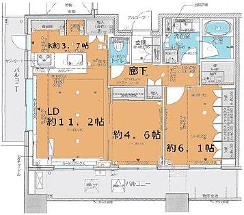 テラス渋谷美竹 13階 間取り図