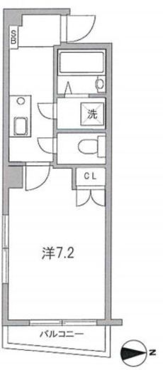 バロックシティ麻布十番 702 間取り図