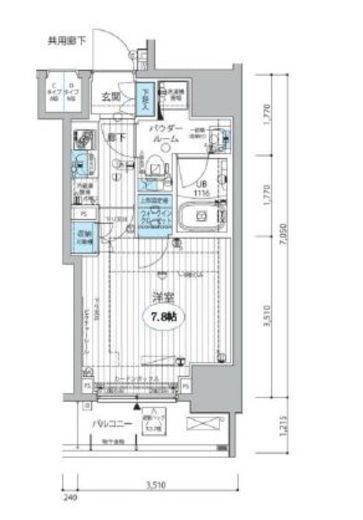 メインステージ三田アーバンスクエア 3階 間取り図