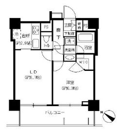 ファミール月島グランスイートタワー 8階 間取り図