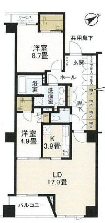 プレミスト南青山 3階 間取り図