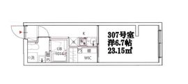 クーカイ・テラス祐天寺 307 間取り図