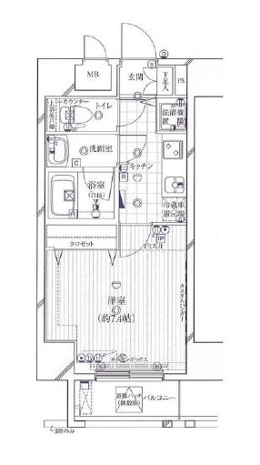 ガリシアヒルズ六本木 2階 間取り図