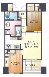 ルネ神楽坂 2階 間取り図