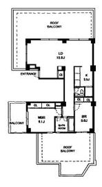 麻布仙台坂ガーデン 501 間取り図