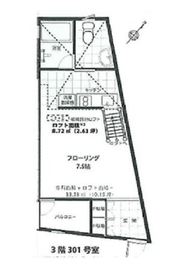 プラウドジェム渋谷神南 3階 間取り図