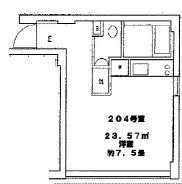 ベルファース芝パルク 204 間取り図