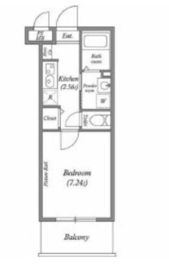 JM高輪レジデンス 206 間取り図