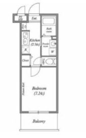 JM高輪レジデンス 206 間取り図