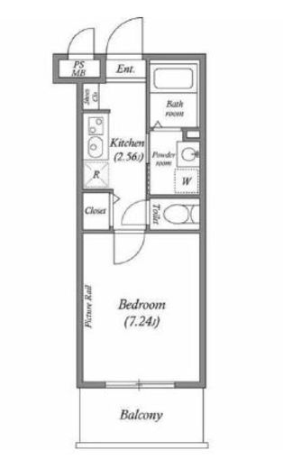 JM高輪レジデンス 406 間取り図