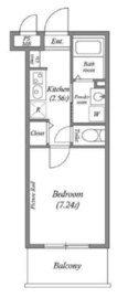 JM高輪レジデンス 409 間取り図