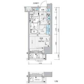 メインステージ三田アーバンスクエア 4階 間取り図