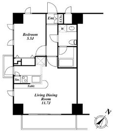 Roppongi Residences 901 間取り図