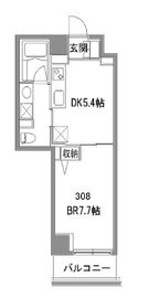 カスタリア中目黒 308 間取り図