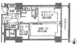 シティコート目黒 2-1105 間取り図