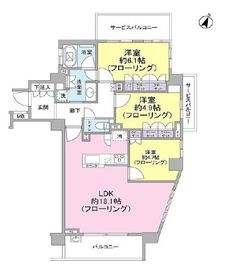 サンウッド学芸大学テラス 4階 間取り図