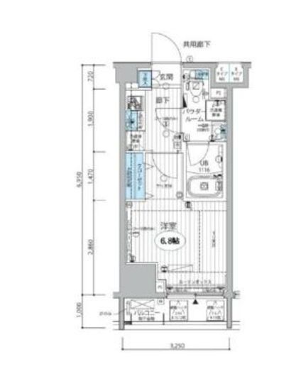 メインステージ三田アーバンスクエア 5階 間取り図