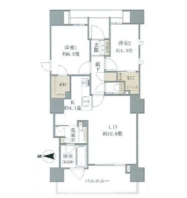イトーピア東京リバーサイドテラス 3階 間取り図