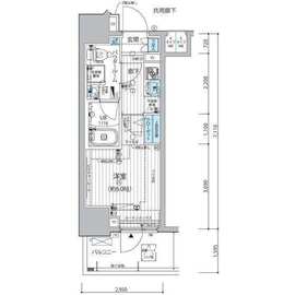 メインステージ三田アーバンスクエア 6階 間取り図