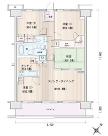 エスティメゾン豊洲レジデンス C1208 間取り図