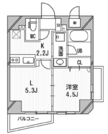 デュオステージ白金高輪 401 間取り図