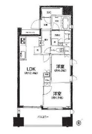 ライオンズ築地リバーノート 3階 間取り図