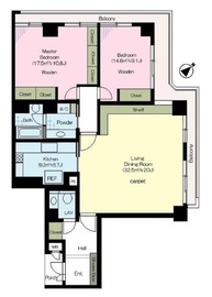 ドムス元麻布 3階 間取り図