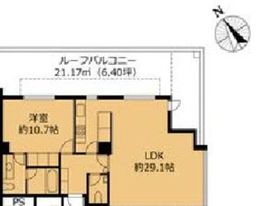 VORT六本木Dual's (ボルト六本木デュアルズ) 308 間取り図