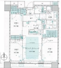 ザ・パークハウス晴海タワーズ ティアロレジデンス 25階 間取り図