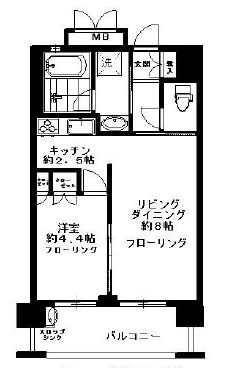 東五反田レジデンス 2階 間取り図