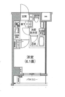 ルフレプレミアム芝公園 5階 間取り図