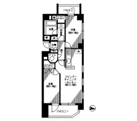 プラチナコート南麻布 203 間取り図