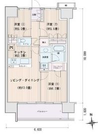 エスティメゾン豊洲レジデンス B312 間取り図