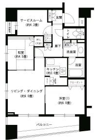 パークキューブ浅草田原町 1102 間取り図