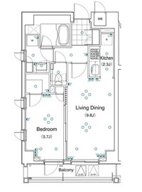 アパートメンツ都立大学 201 間取り図