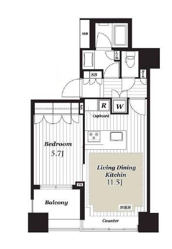 パークホームズ武蔵小山 13階 間取り図