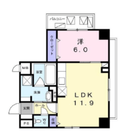 ユヌブリーズ目黒 502 間取り図